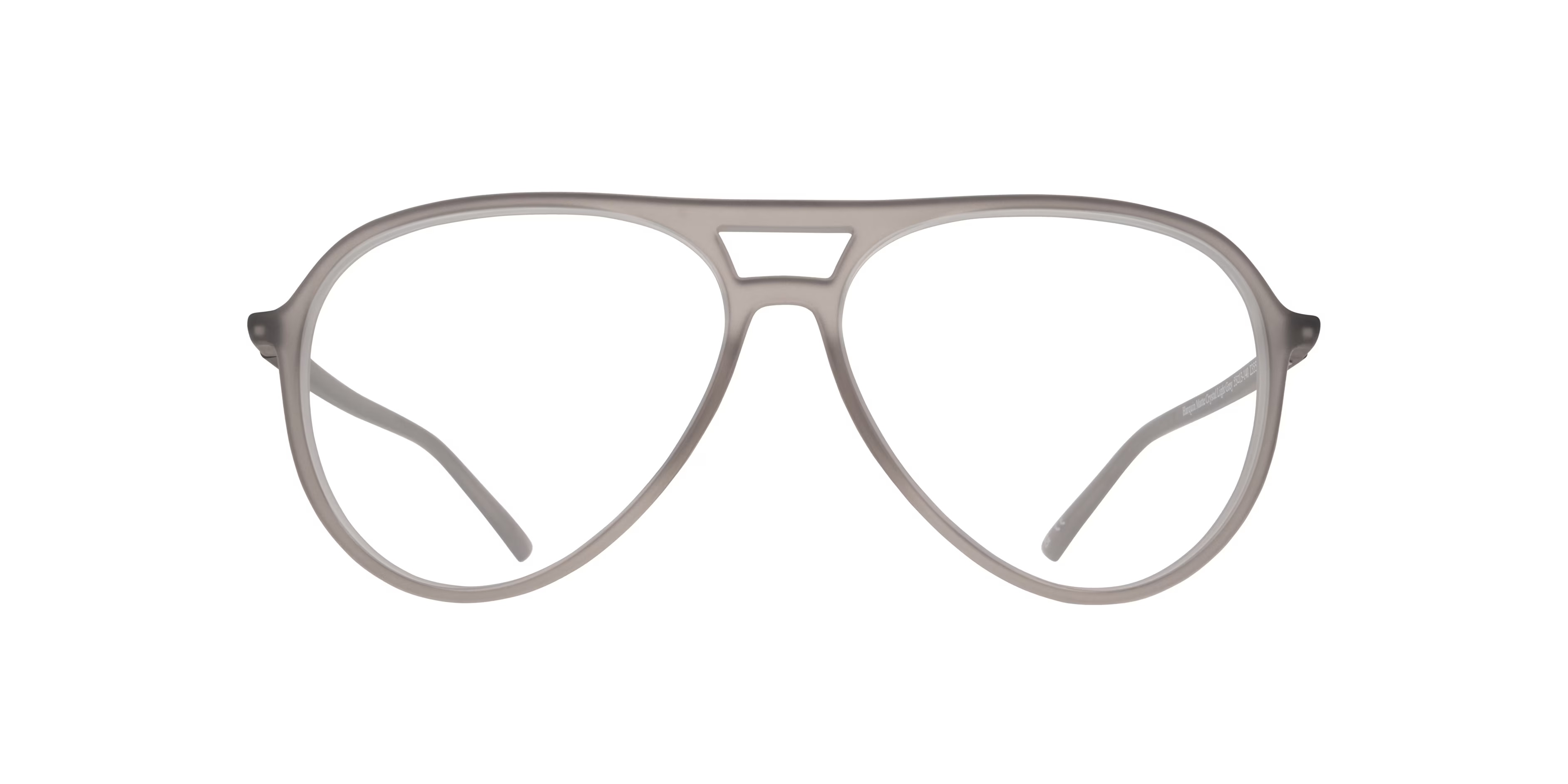 Harquin Pilot Matte Crystal Light Grey Full Rim Eyeglasses
