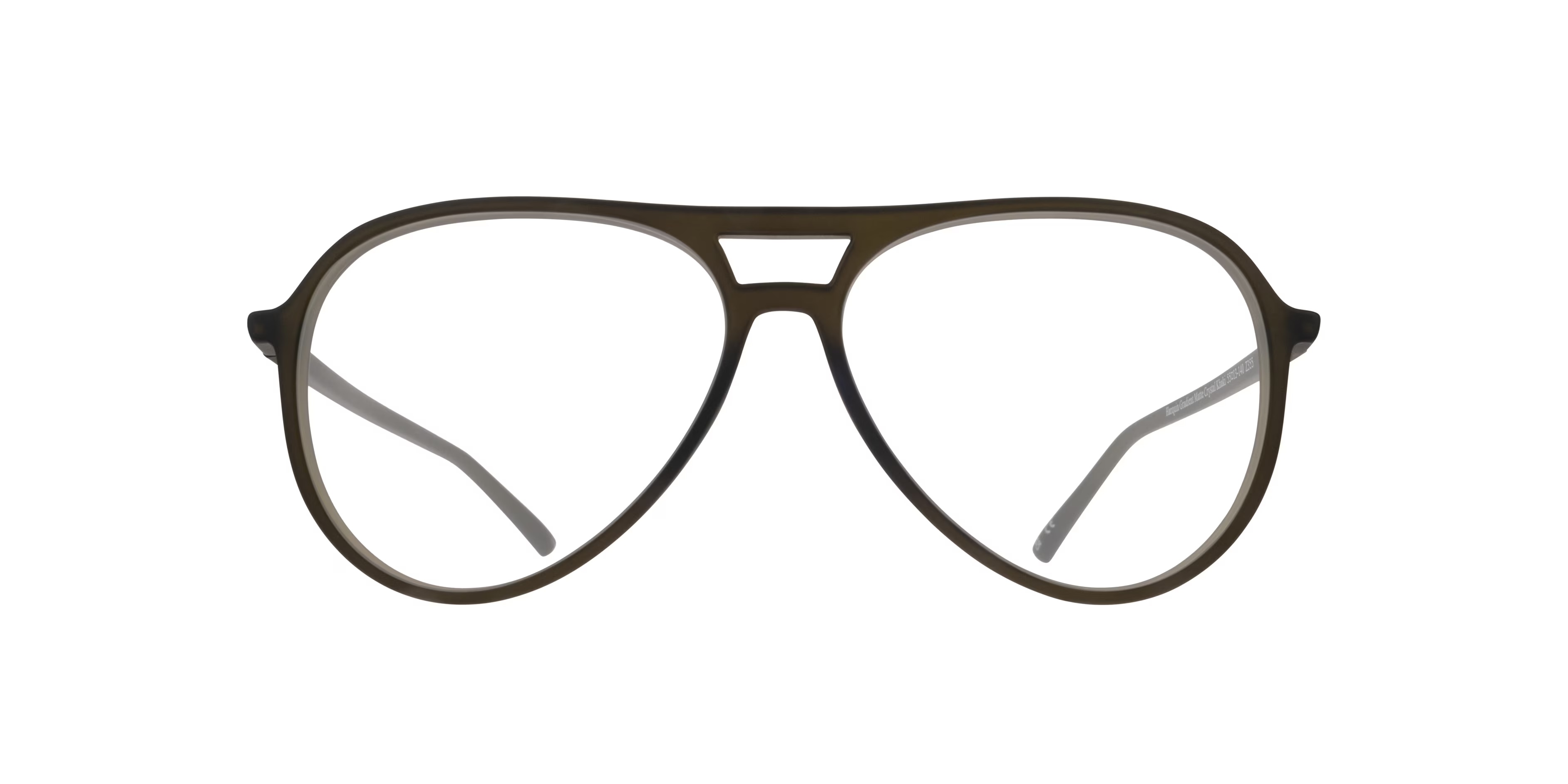 Harquin Pilot Matte Crystal Khaki Full Rim Eyeglasses