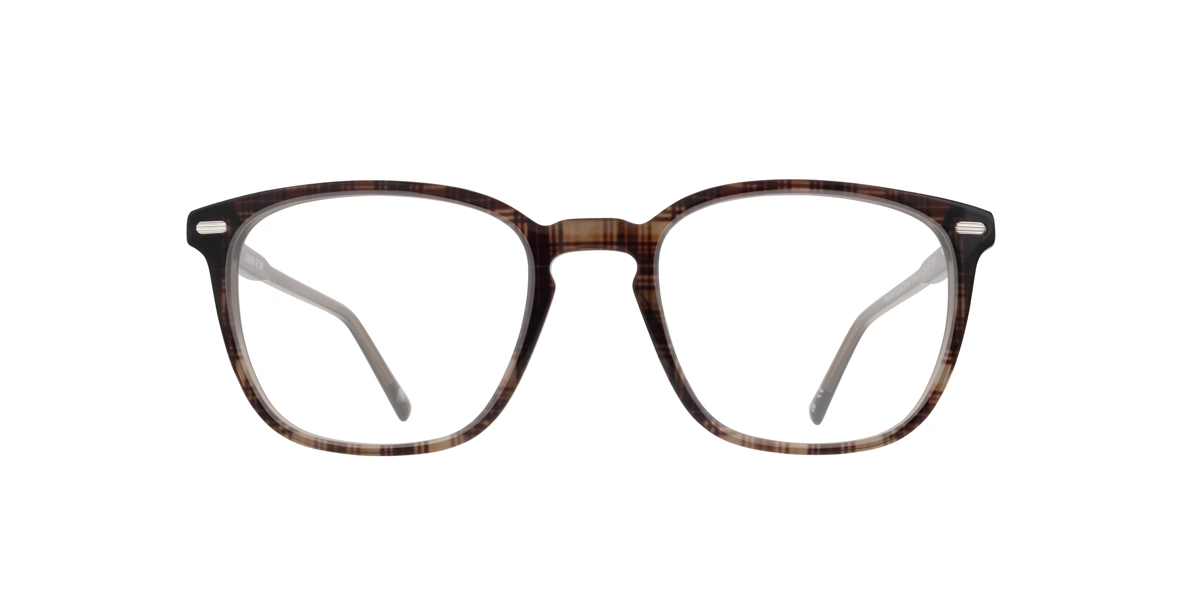 Harlesden Square Crystal Brown Tartan Full Rim Eyeglasses 1 Harlesden Square Crystal Brown Tartan Full Rim Eyeglasses