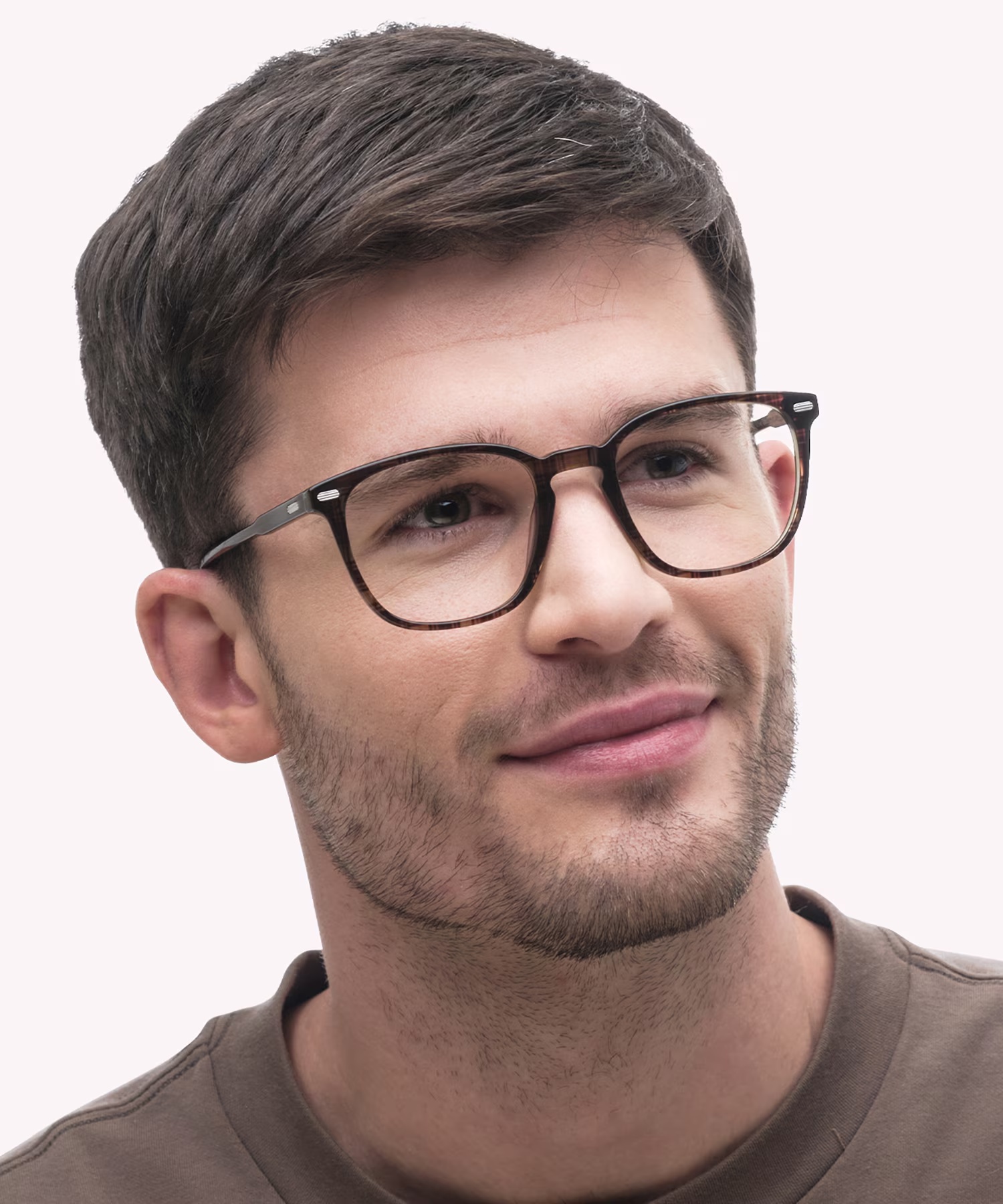 Harlesden Square Crystal Brown Tartan Full Rim Eyeglasses 5 Harlesden Square Crystal Brown Tartan Full Rim Eyeglasses