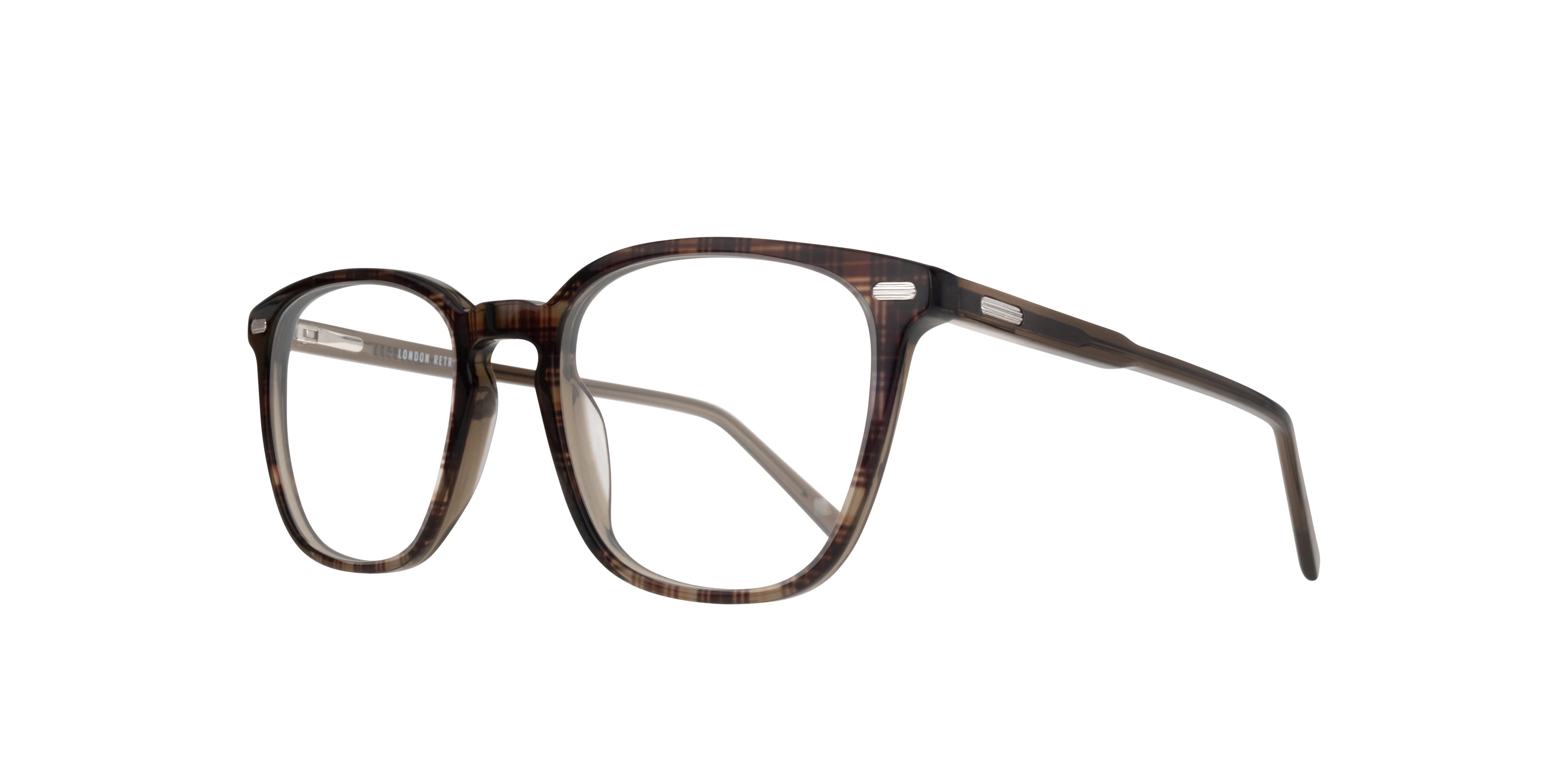 Harlesden Square Crystal Brown Tartan Full Rim Eyeglasses 6 Harlesden Square Crystal Brown Tartan Full Rim Eyeglasses