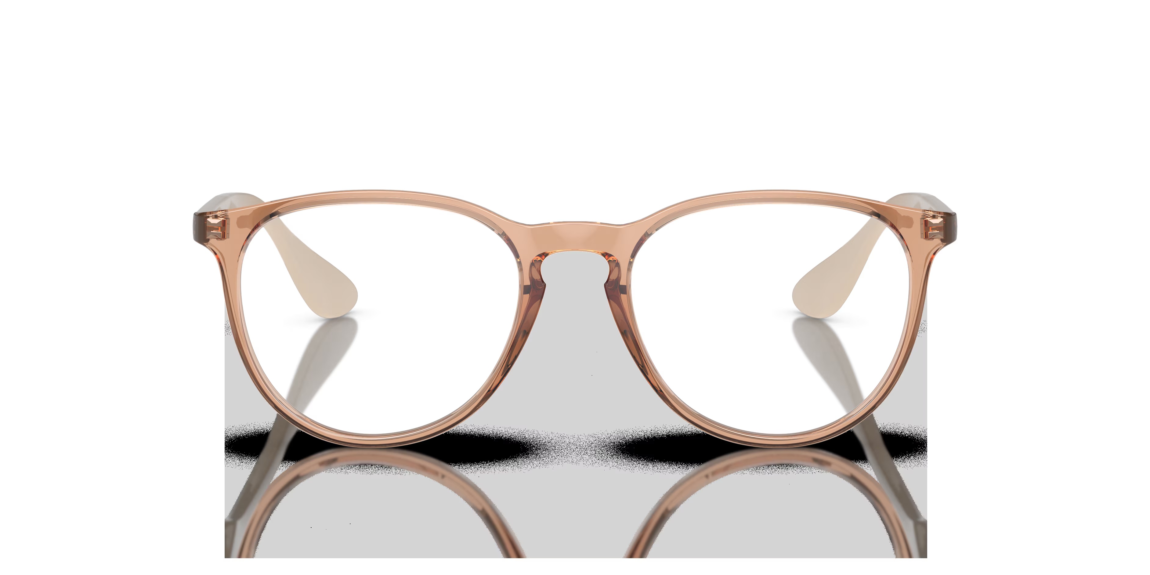 RB7046 - Round Transparent Brown Frame Glasses For Women 1 RB7046 - Round Transparent Brown Frame Glasses For Women