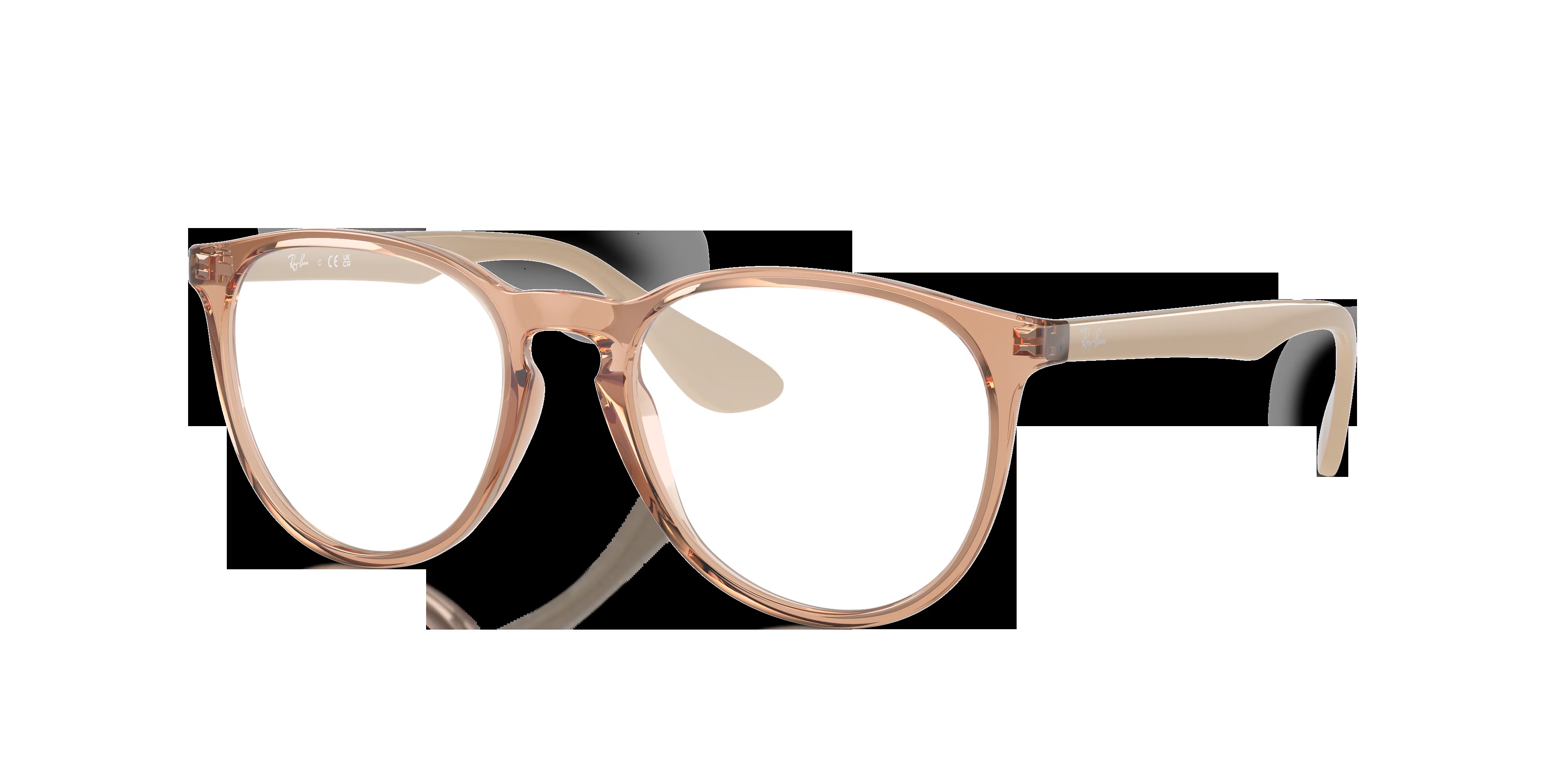 RB7046 - Round Transparent Brown Frame Glasses For Women 4 RB7046 - Round Transparent Brown Frame Glasses For Women