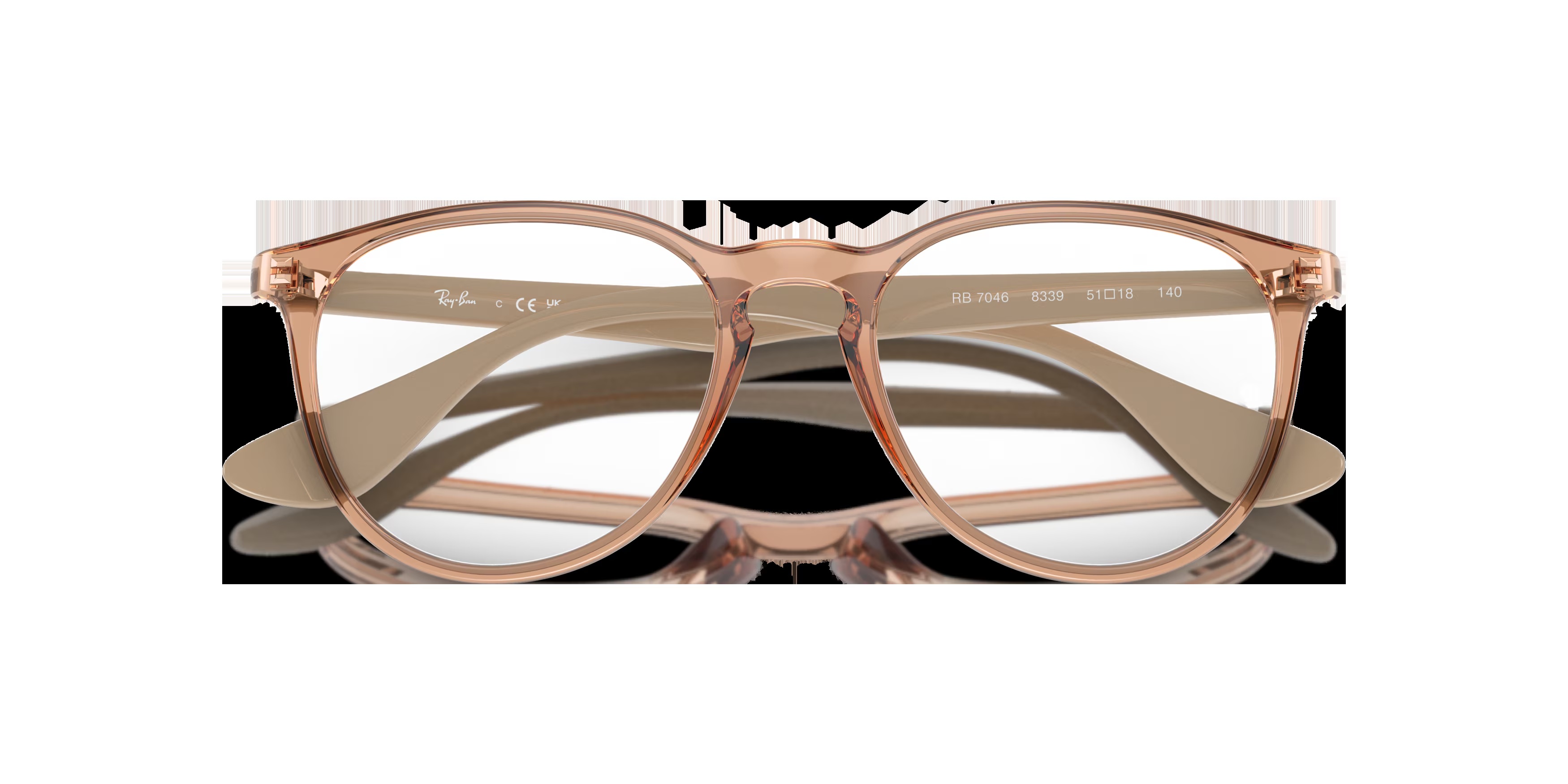 RB7046 - Round Transparent Brown Frame Glasses For Women 6 RB7046 - Round Transparent Brown Frame Glasses For Women