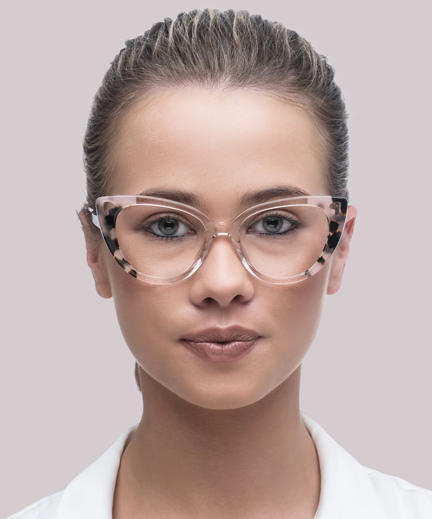 Holly Cat Eye Nude & Havana Glasses for Women 2 Holly Cat Eye Nude & Havana Glasses for Women