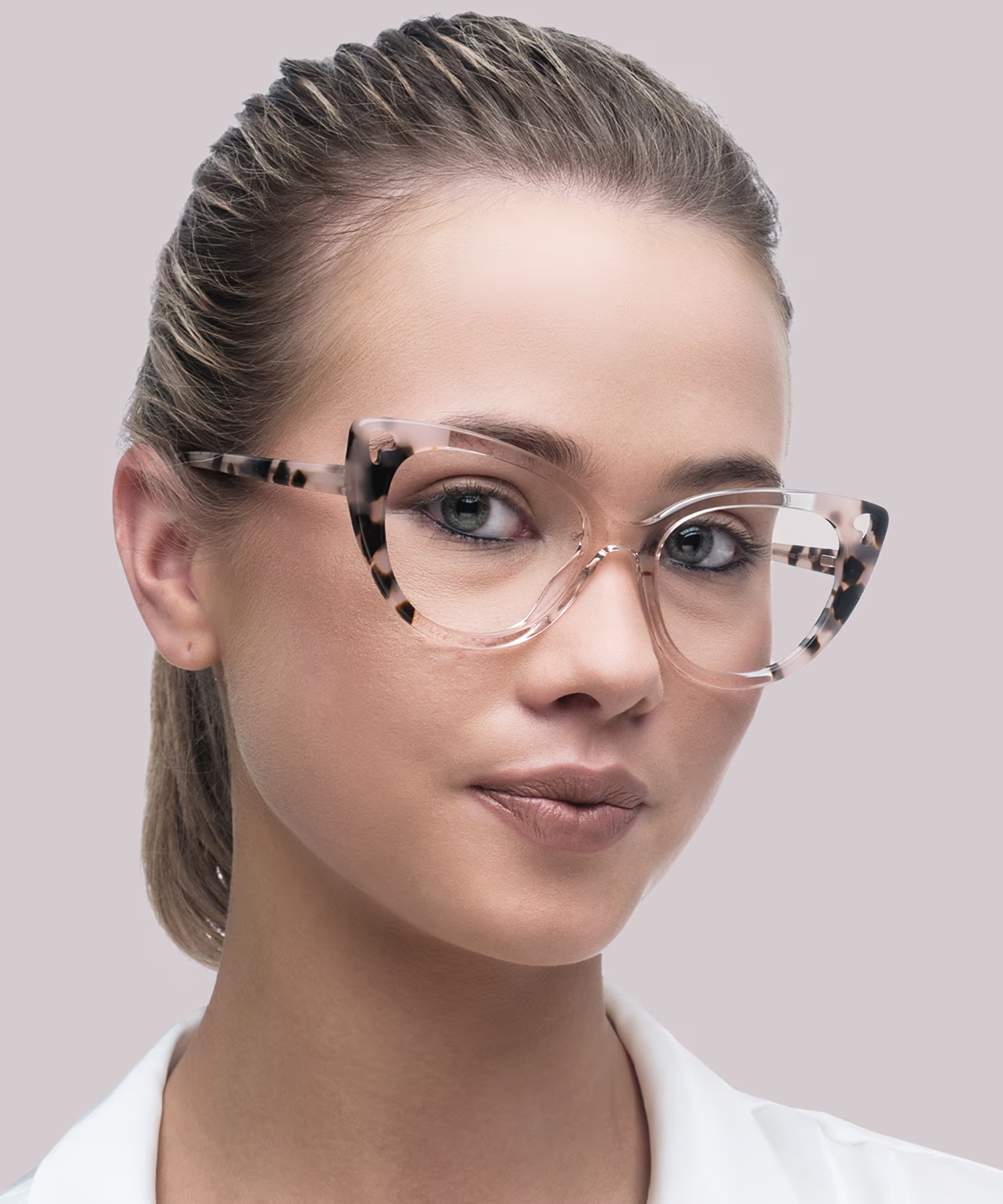 Holly Cat Eye Nude & Havana Glasses for Women 3 Holly Cat Eye Nude & Havana Glasses for Women